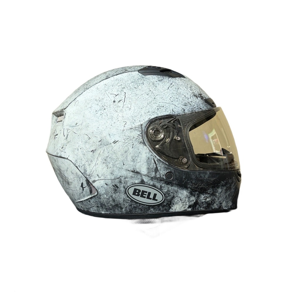 Bell Qualifier‎ DLX Full Face Motorcycle Helmet White Black Marble Size XL